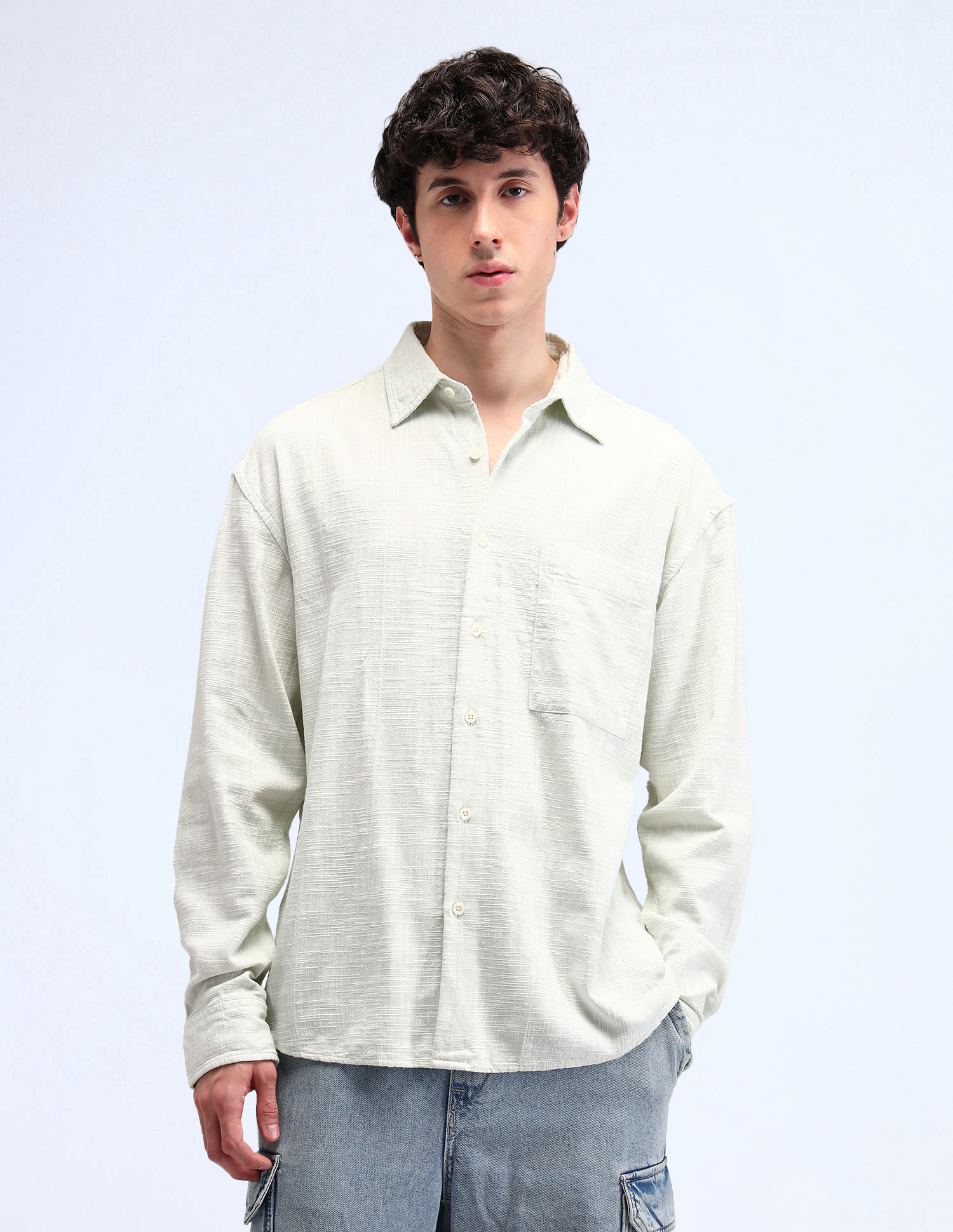 Flying Machine All-Over Oversized Fit Shirt