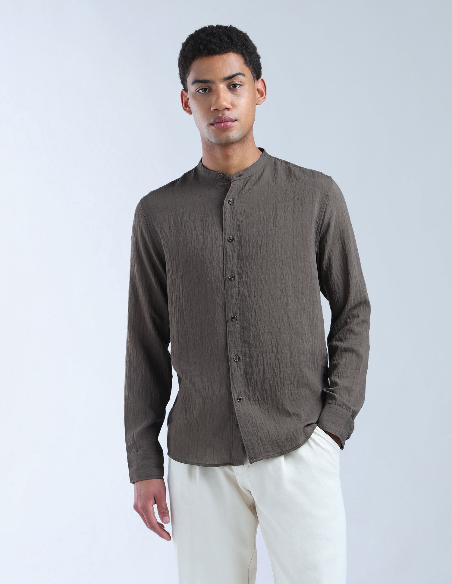 Flying Machine Vertical Striped Regular Fit Color Of Home Shirt