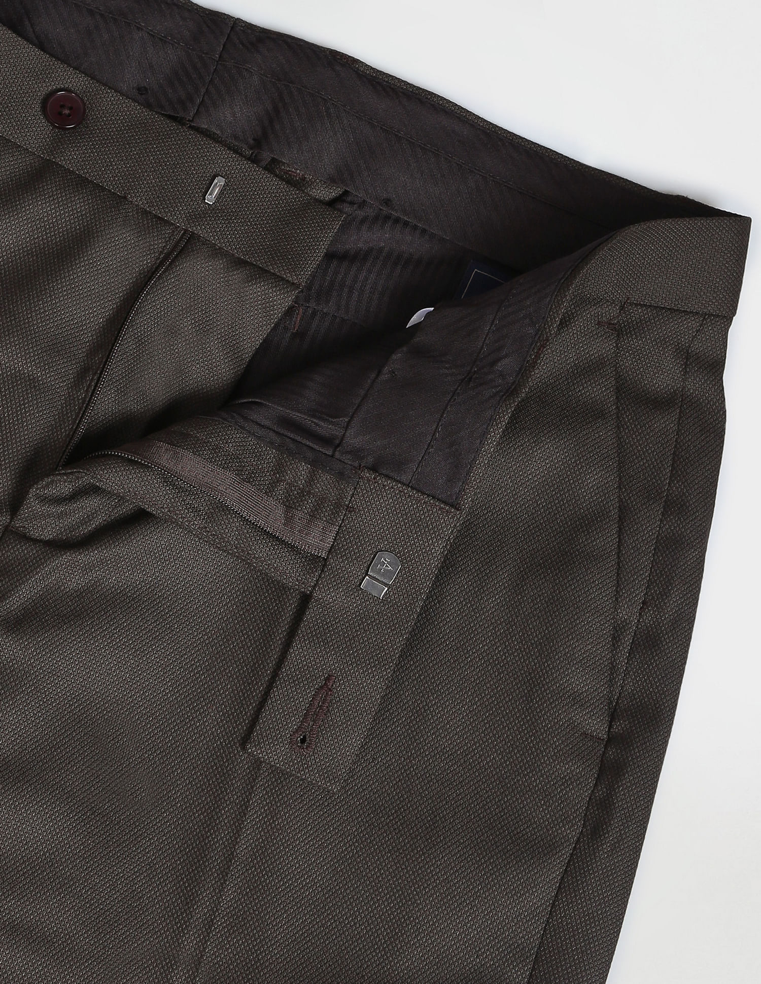 Arrow Hudson Tailored Regular Fit Dobby Formal Trousers