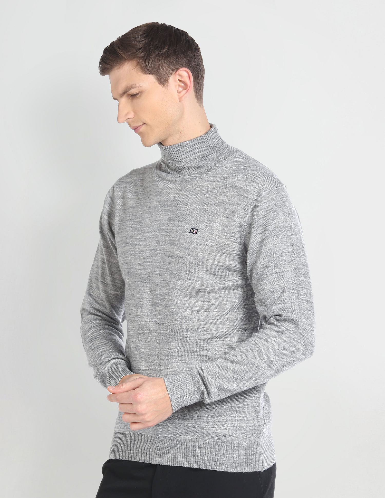 Men's acrylic hot sale turtleneck sweaters