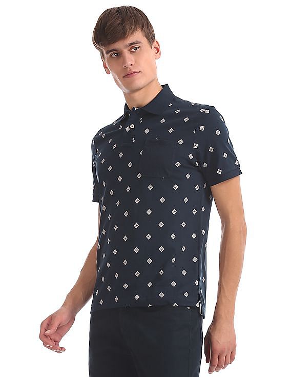 Aeropostale Printed Pocket Polo Shirt