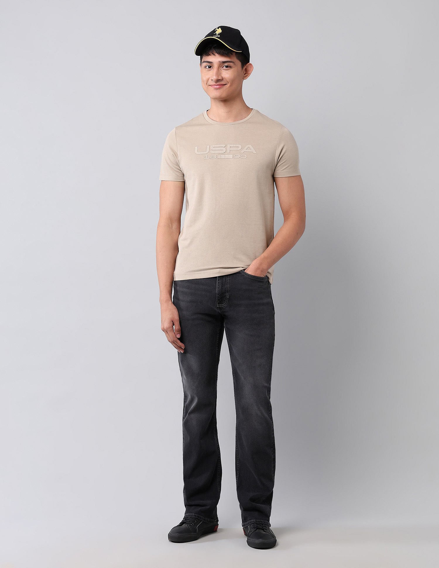 U.S. Polo Assn. Denim Co. Brand Embossed Black Label T-Shirt