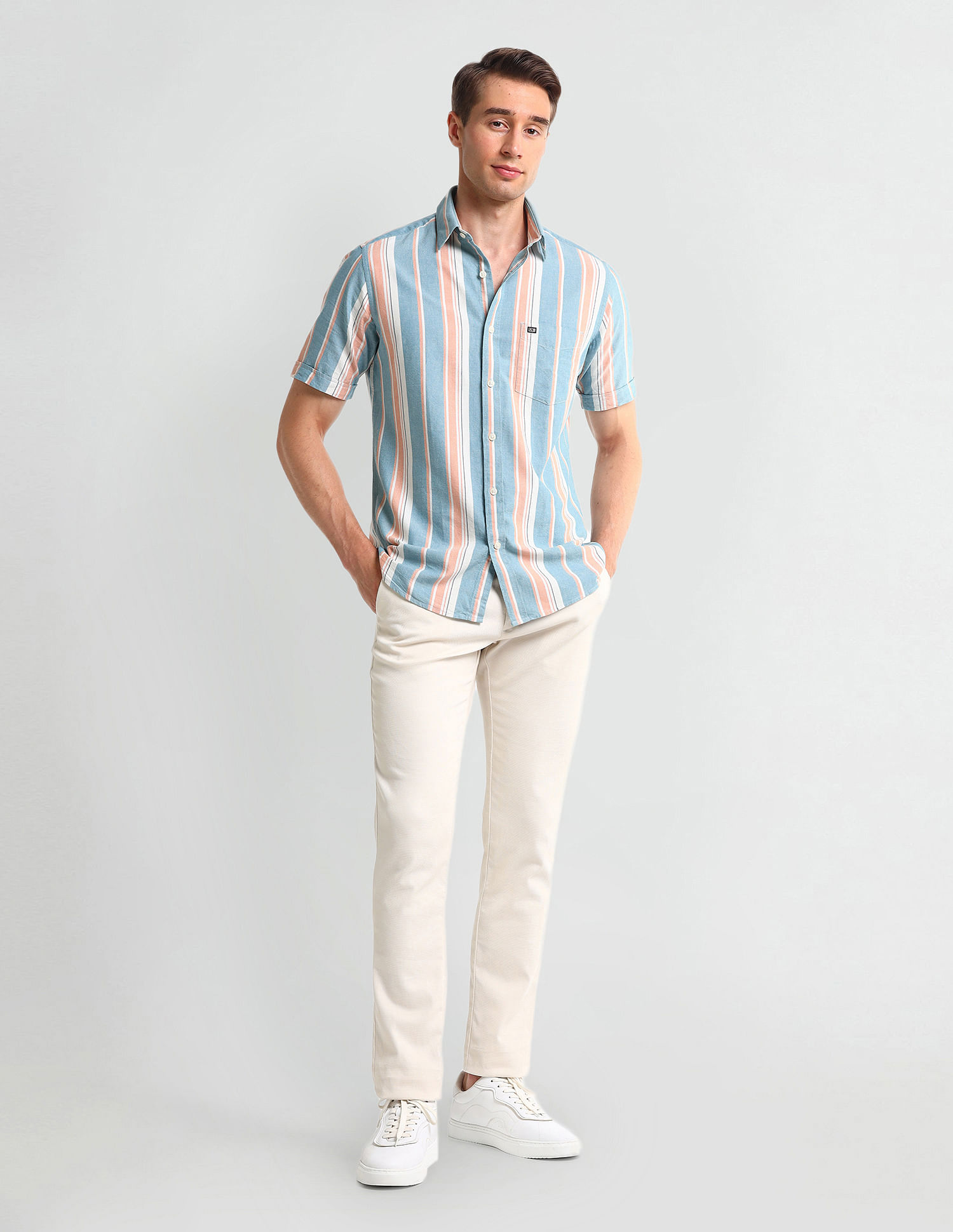 Arrow Sport Cutaway Collar Cotton Shirt
