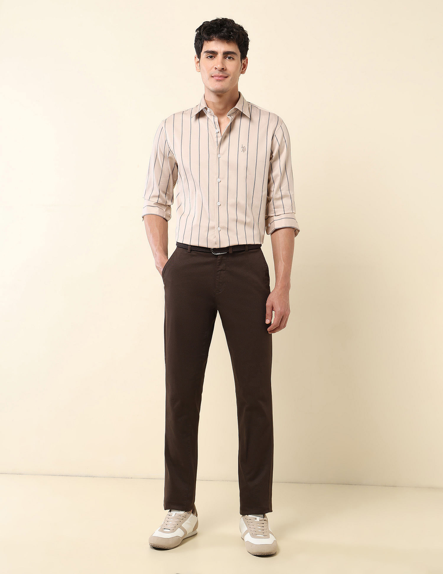 U.S. Polo Assn. Vertical Striped Tailored Fit Shirt