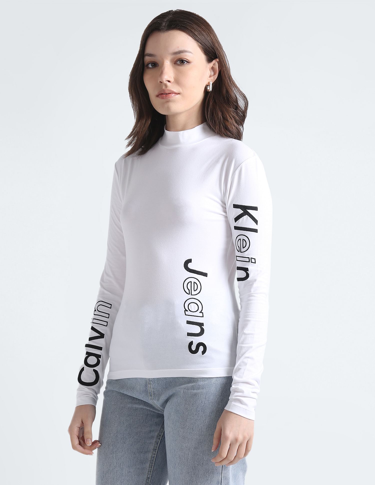 Buy Calvin Klein Multi Placement Logo Slim T Shirt NNNOW