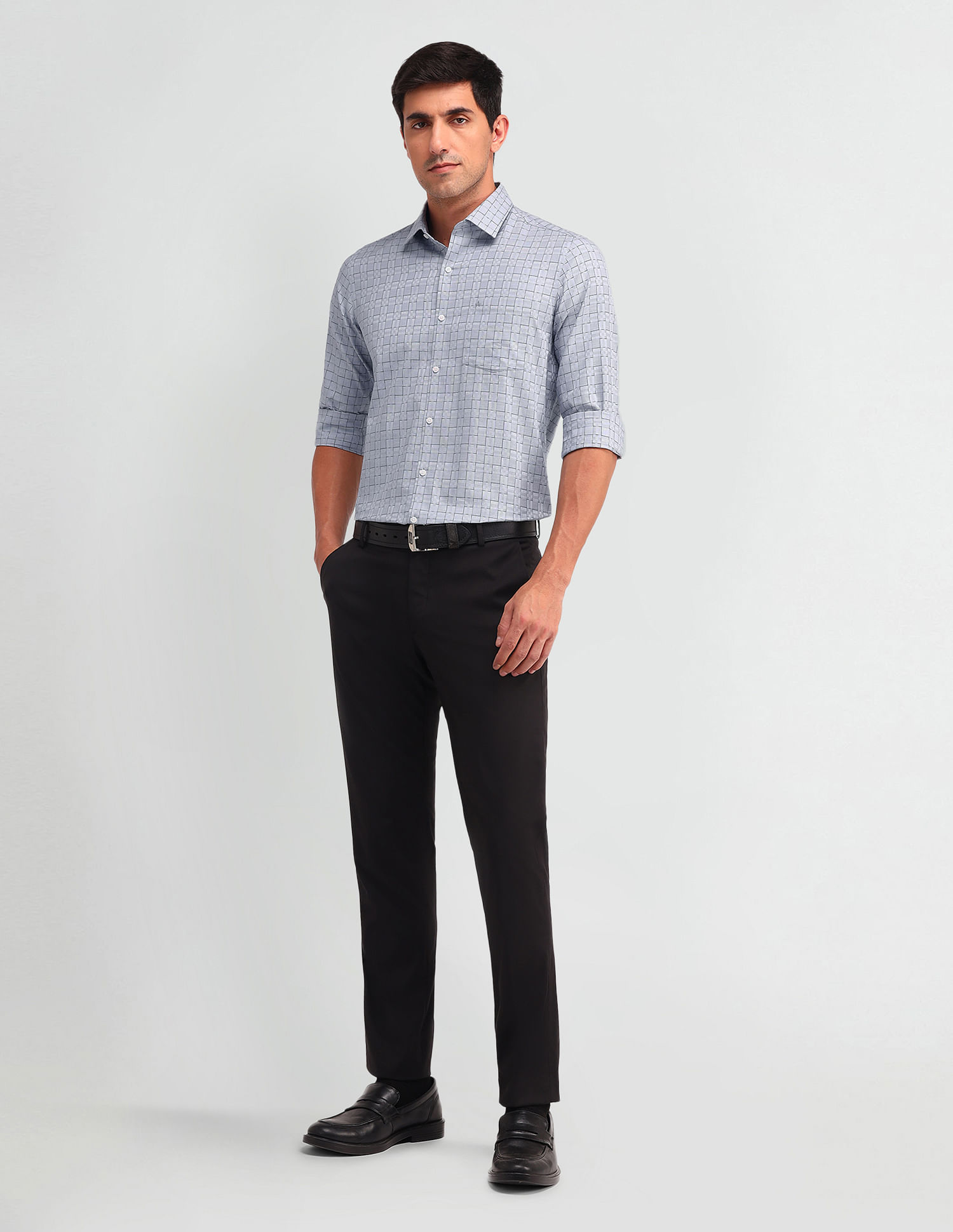 Arrow Manhattan Slim Fit Checked Shirt