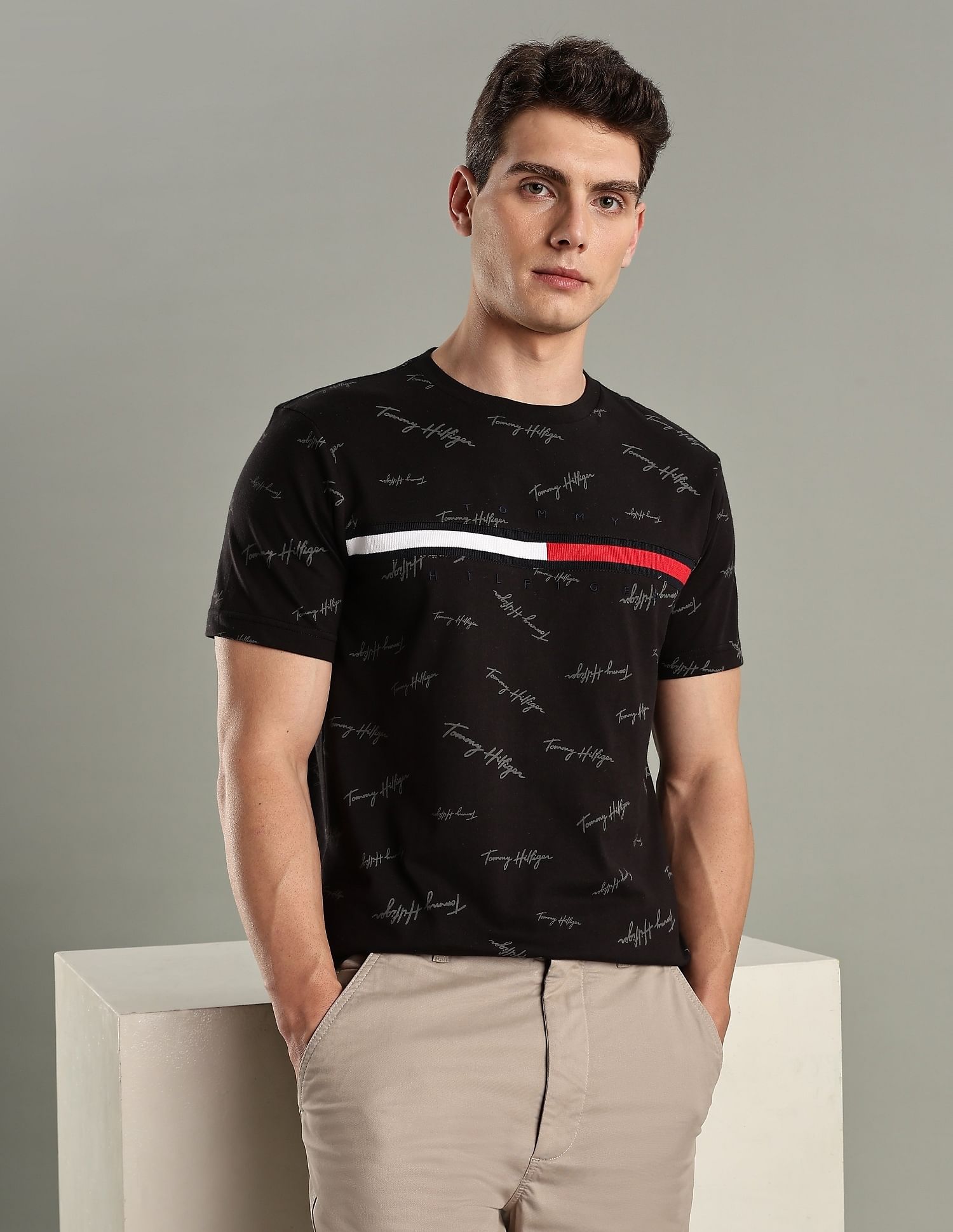 Tommy Hilfiger Logo Regular-Fit Cotton T-Shirt
