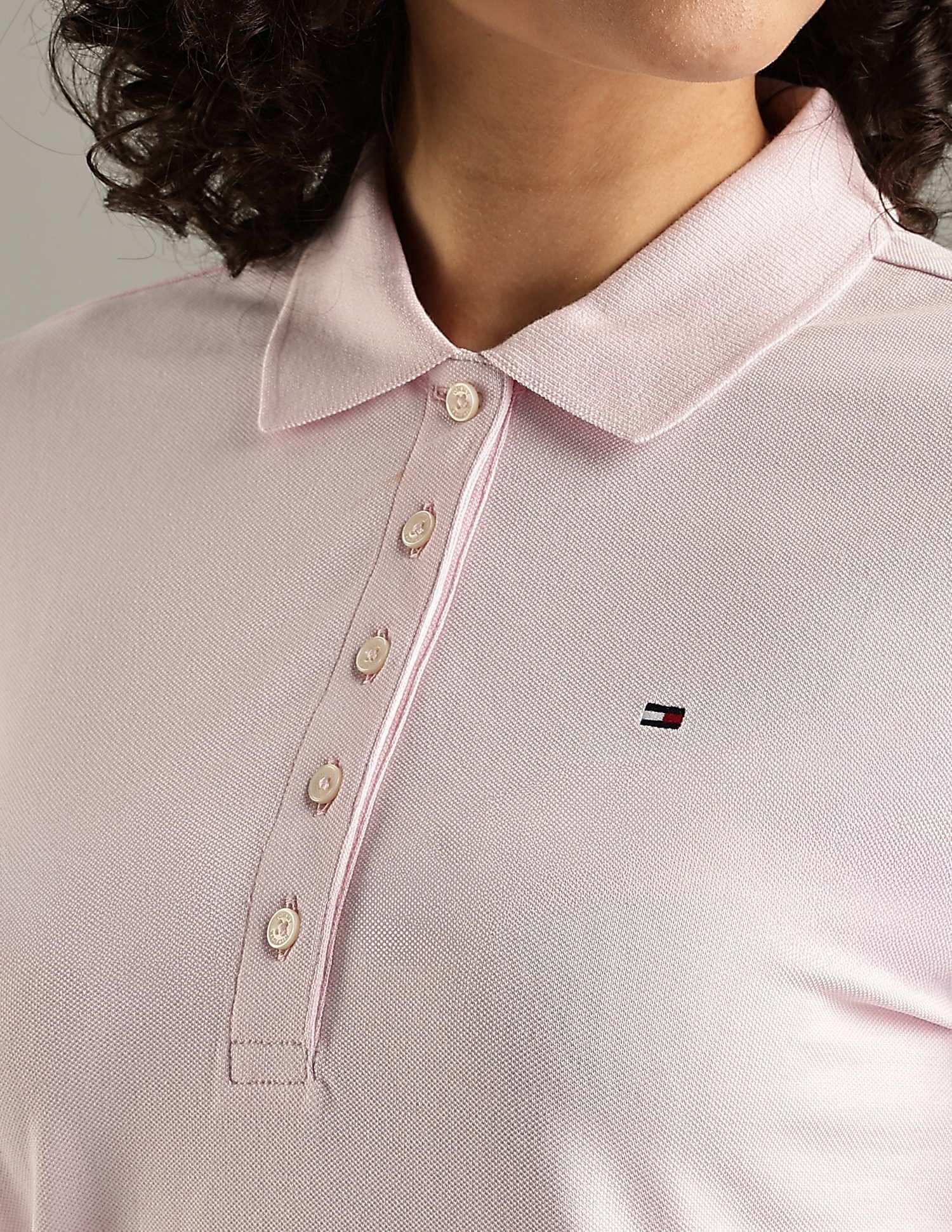 Tommy Hilfiger Solid Regular-Fit Cotton Polo Shirt