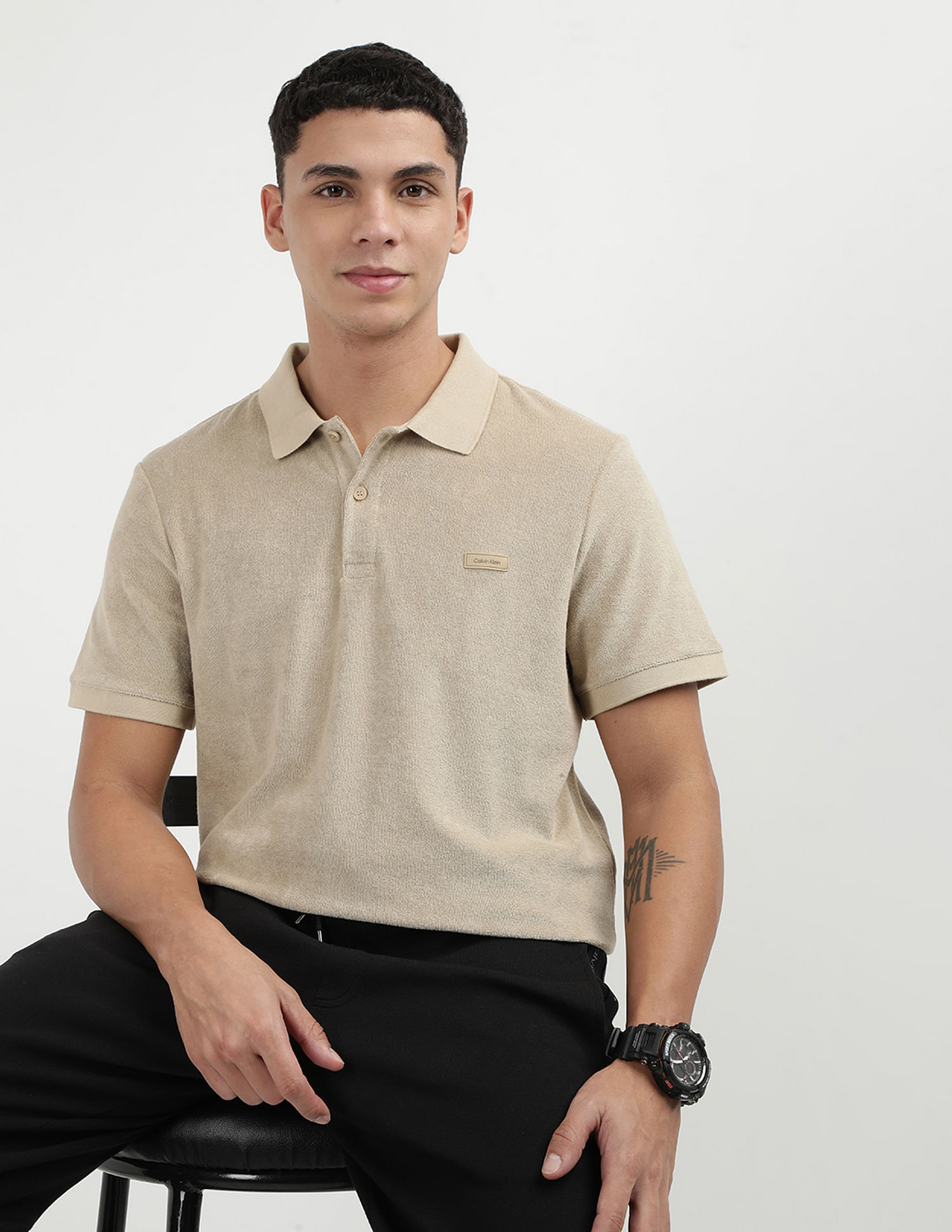 Calvin Klein Jeans Solid Regular Fit Polo Shirt