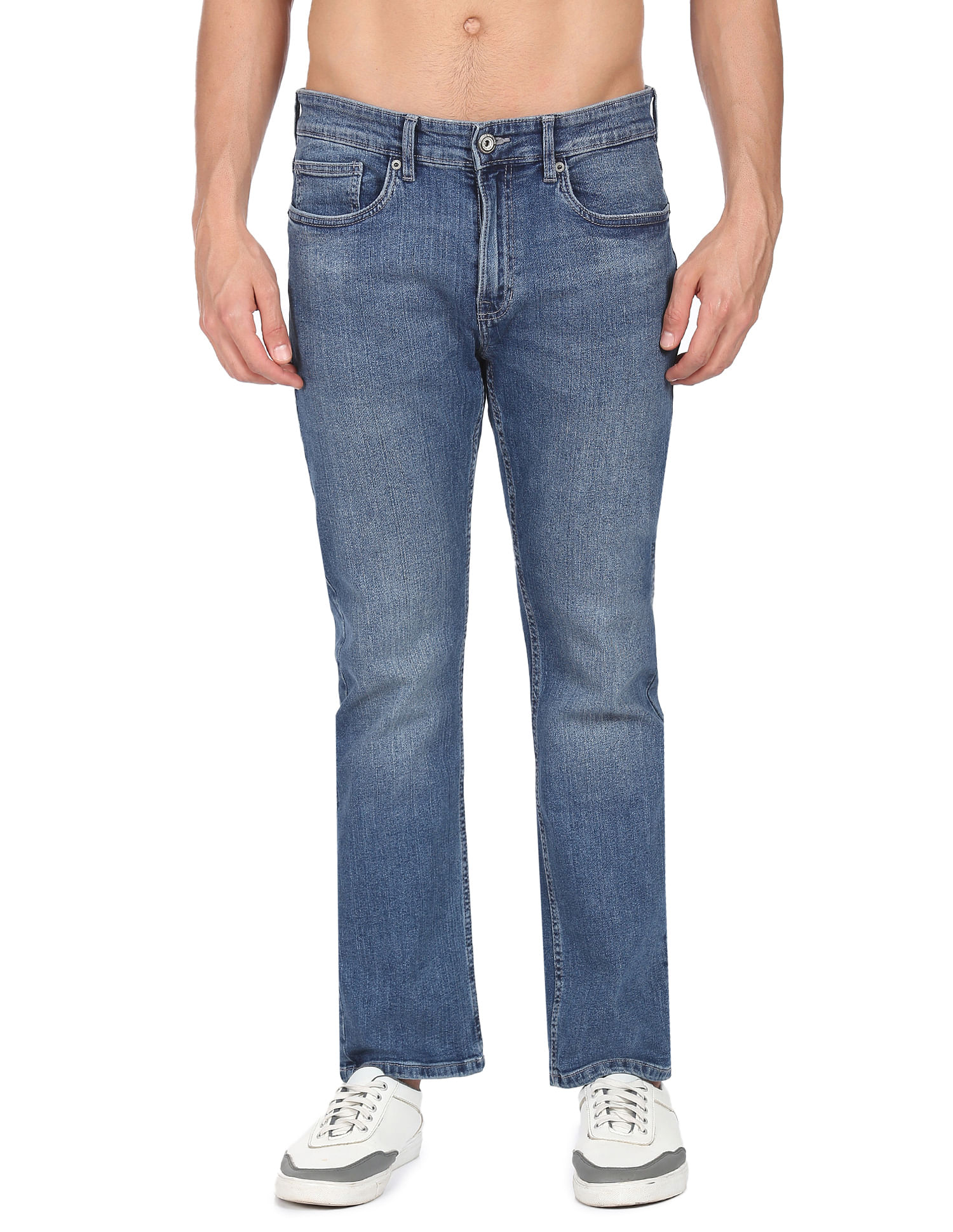Flying Machine Mid Rise F-Jango Straight Fit Jeans