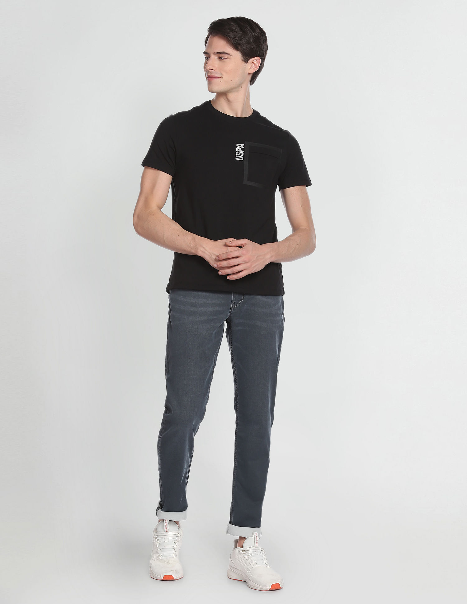U.S. Polo Assn. Denim Co. Brandon Slim Tapered Fit Grey Jeans