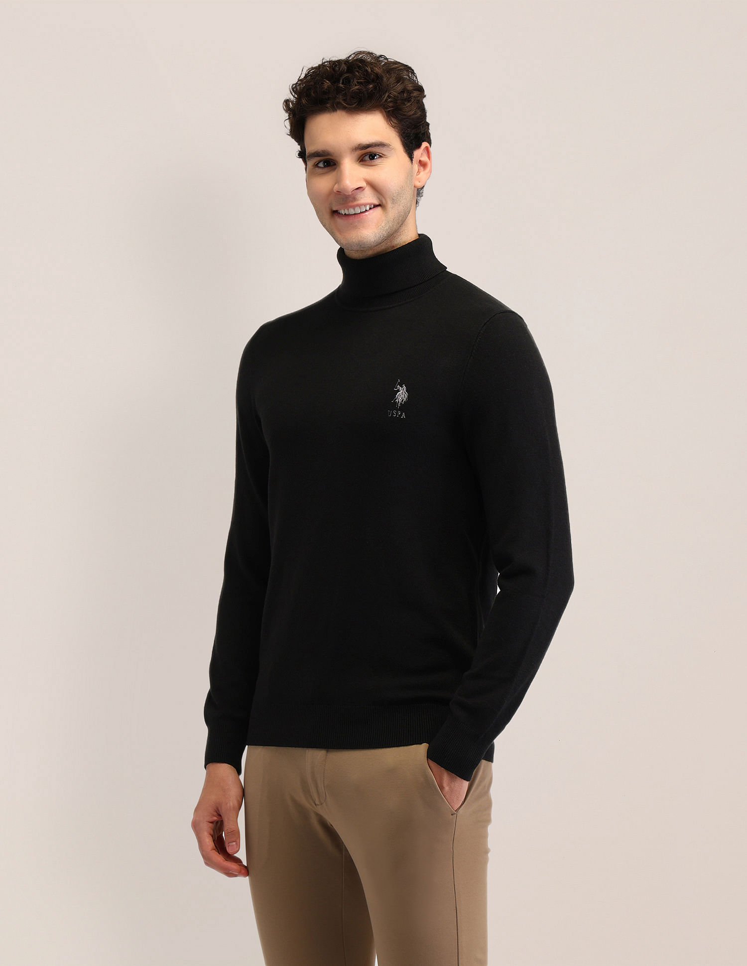 U.S. Polo Assn. Solid Regular Fit Sweater