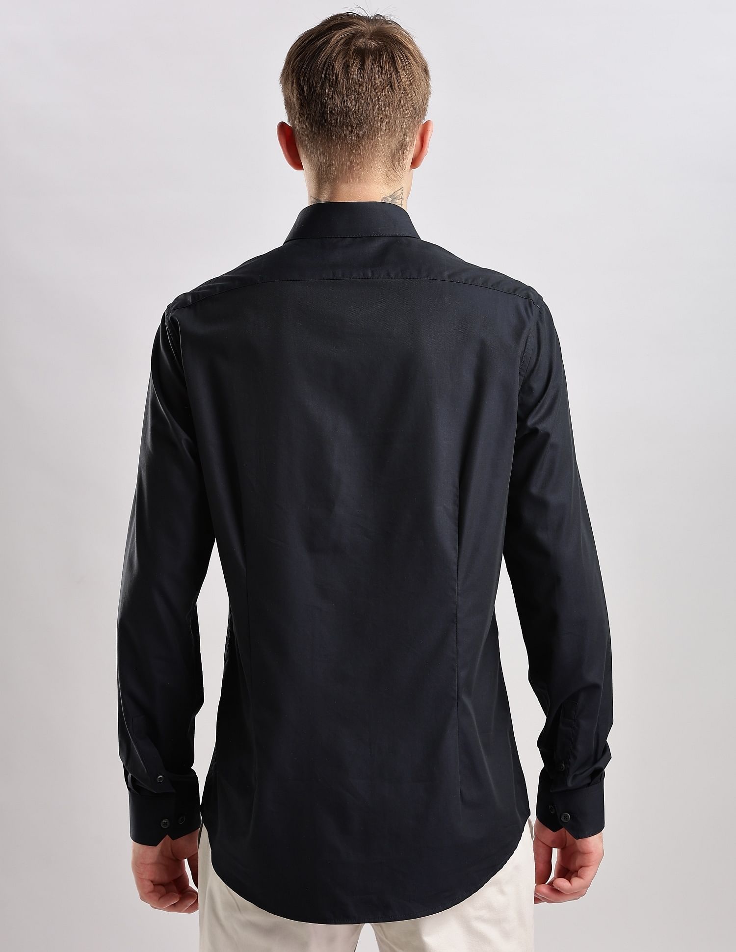 Calvin Klein Jeans Solid Regular Fit Dobby Woven Shirt