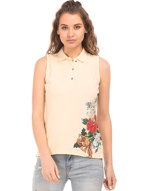 sleeveless polo shirt