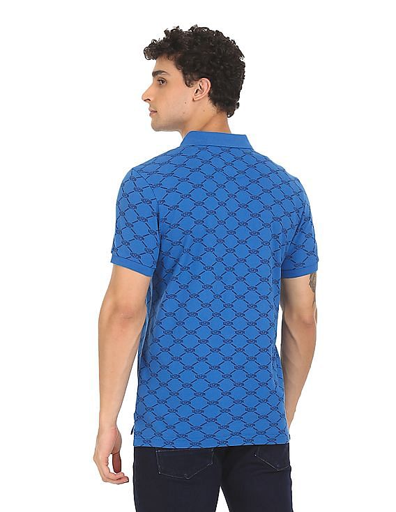 Louis Vuitton Navy Blue Cotton Pique Damier Pattern Polo T-Shirt L Louis  Vuitton