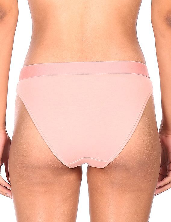 Buy Tommy Hilfiger Women Pink Solid Bikini Panty - NNNOW.com