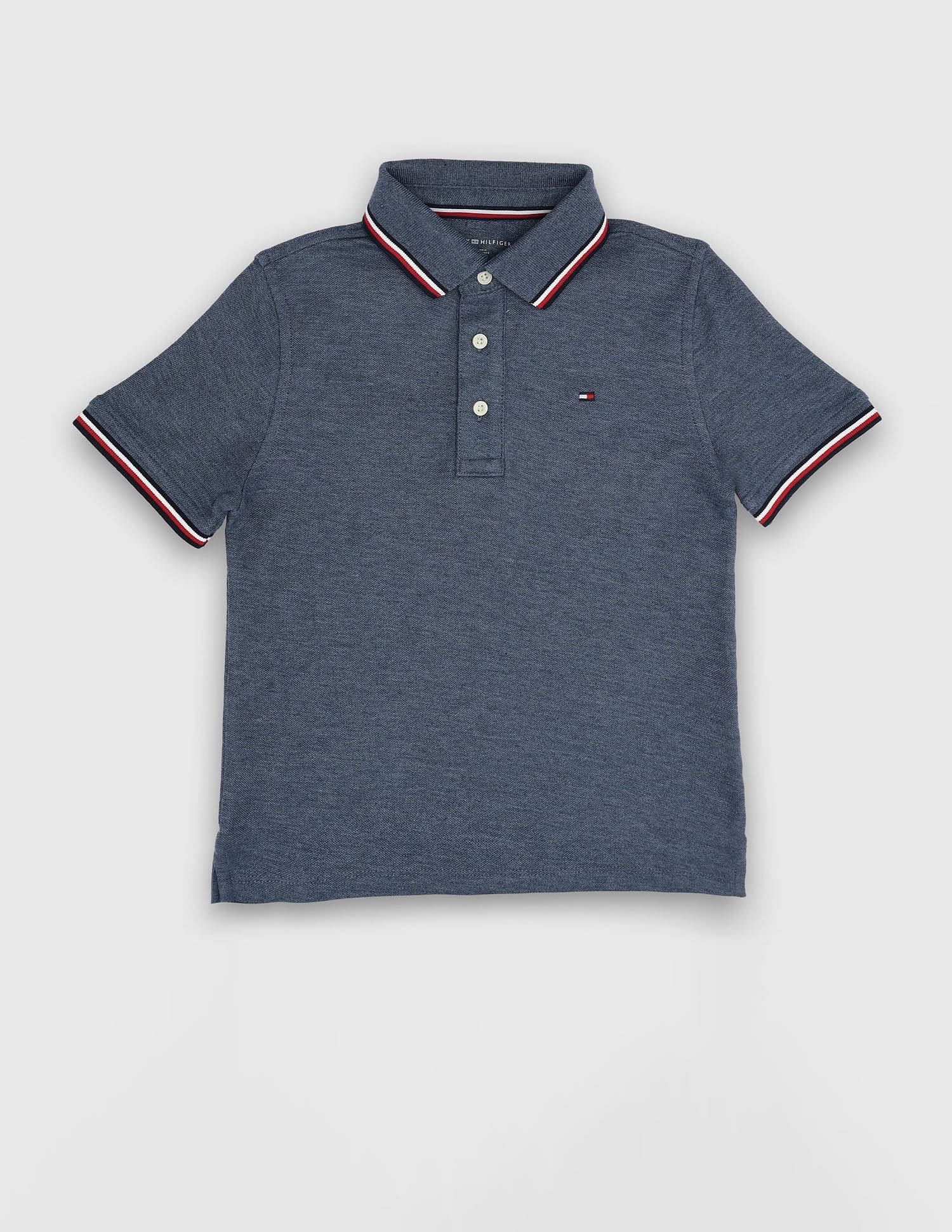 Tommy Hilfiger Kids Boys Solid Regular-Fit Cotton Polo Shirt