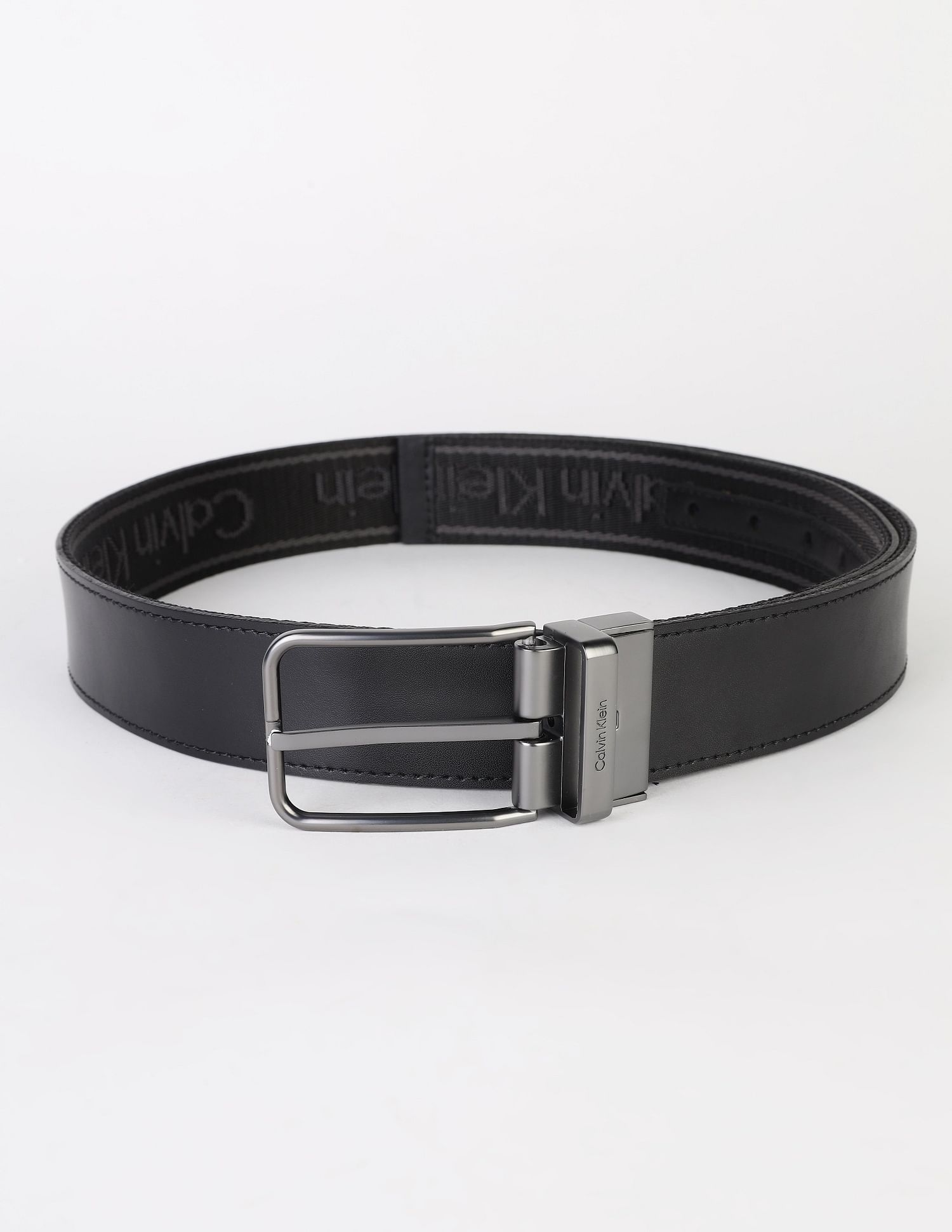 Calvin Klein Printed black Leather reversible Belts