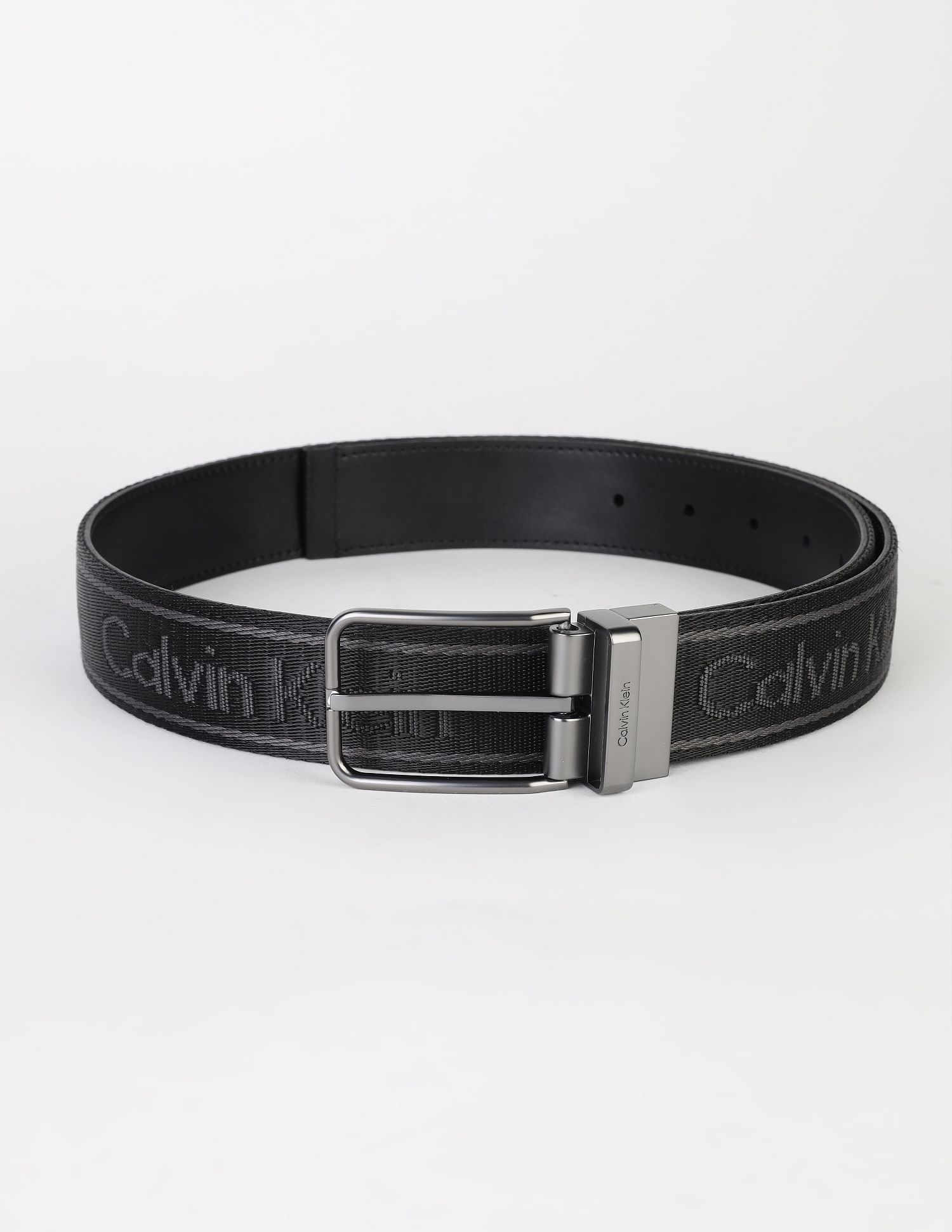 Calvin Klein Printed black Leather reversible Belts
