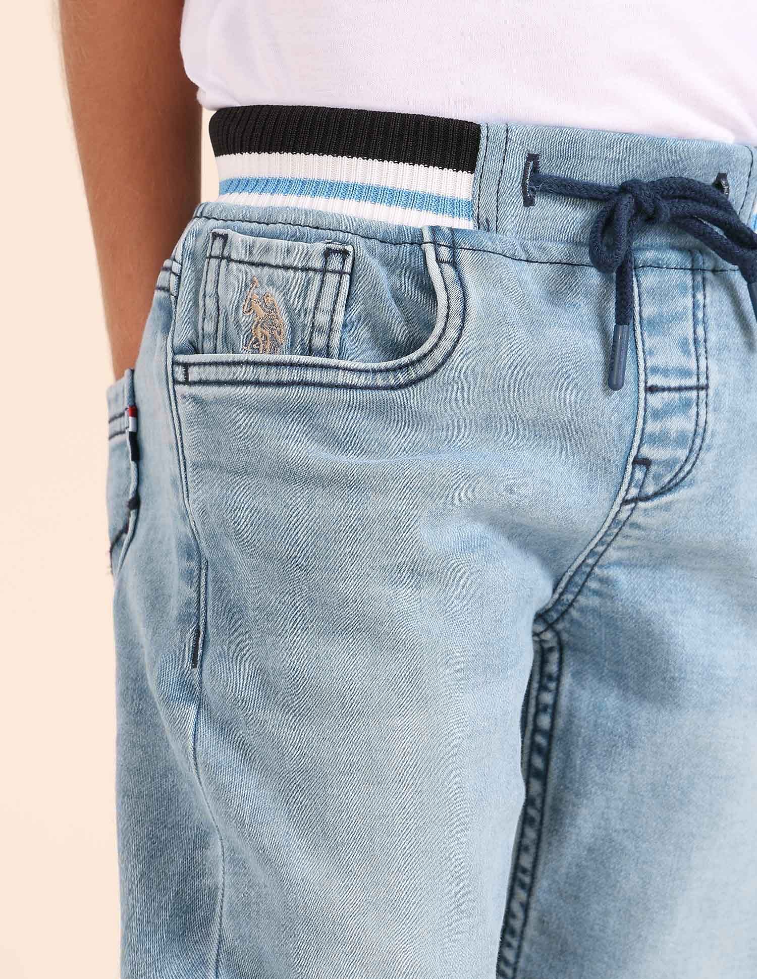 U.S. Polo Assn. Kids Boys Regular Fit Blue Jeans