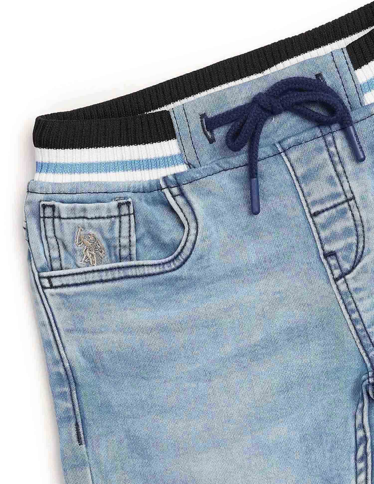 U.S. Polo Assn. Kids Boys Regular Fit Blue Jeans