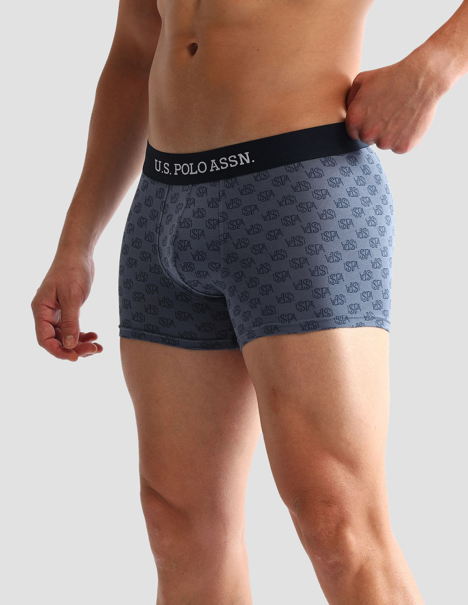 USPA Innerwear Anti Microbial Printed OET14 Trunks - Pack Of 3