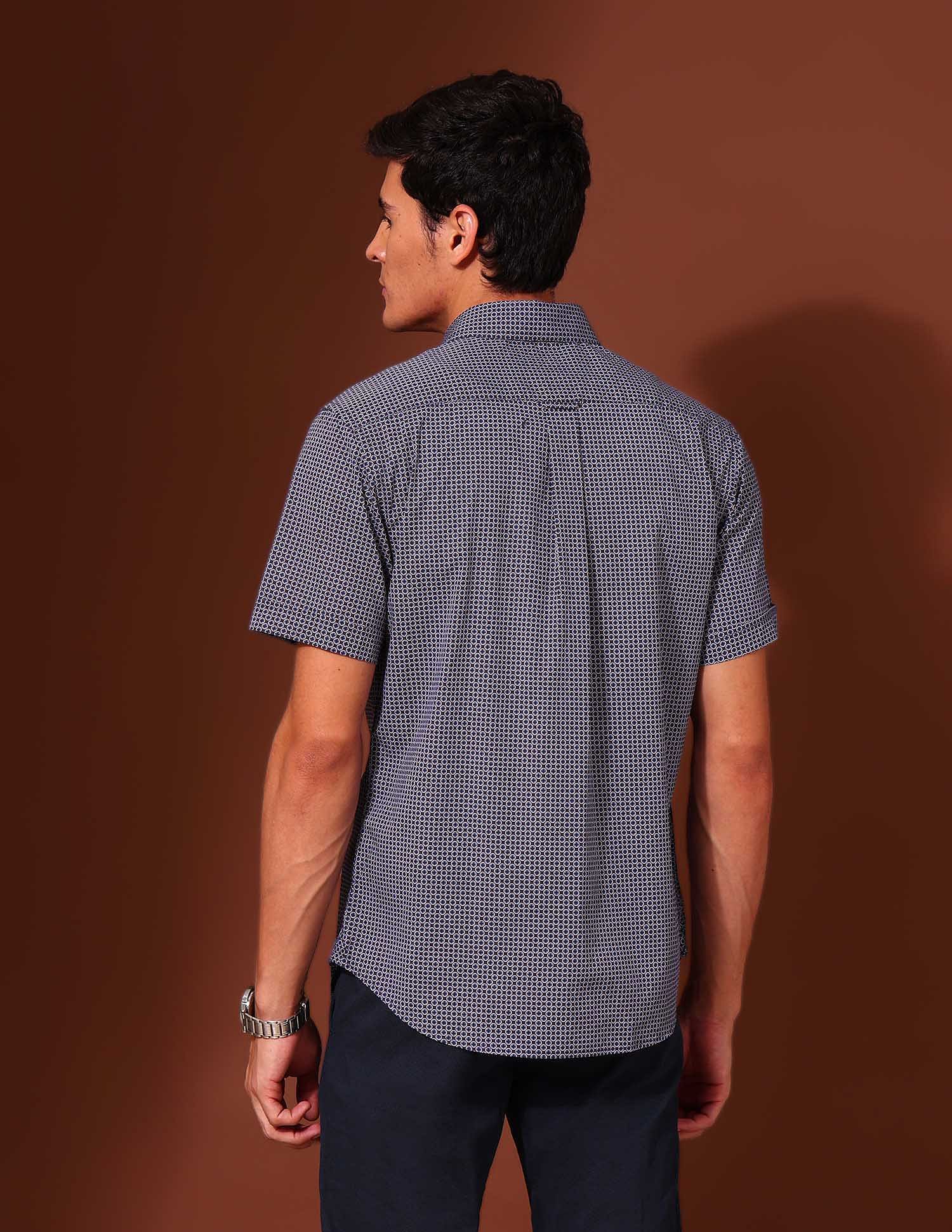 U.S. Polo Assn. Geometric Printed Tailored Fit Shirt