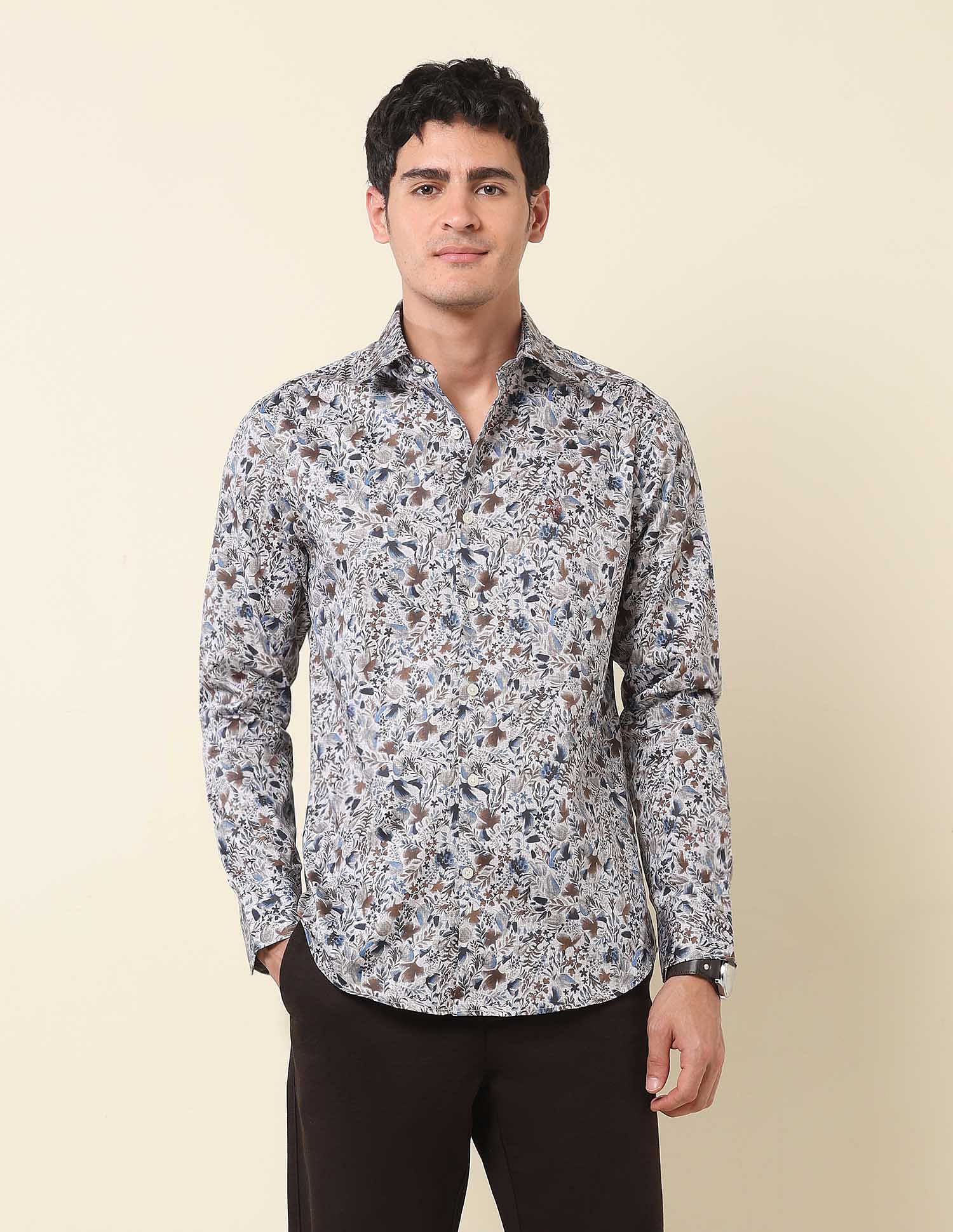 U.S. Polo Assn. Floral Printed Tailored Fit Shirt