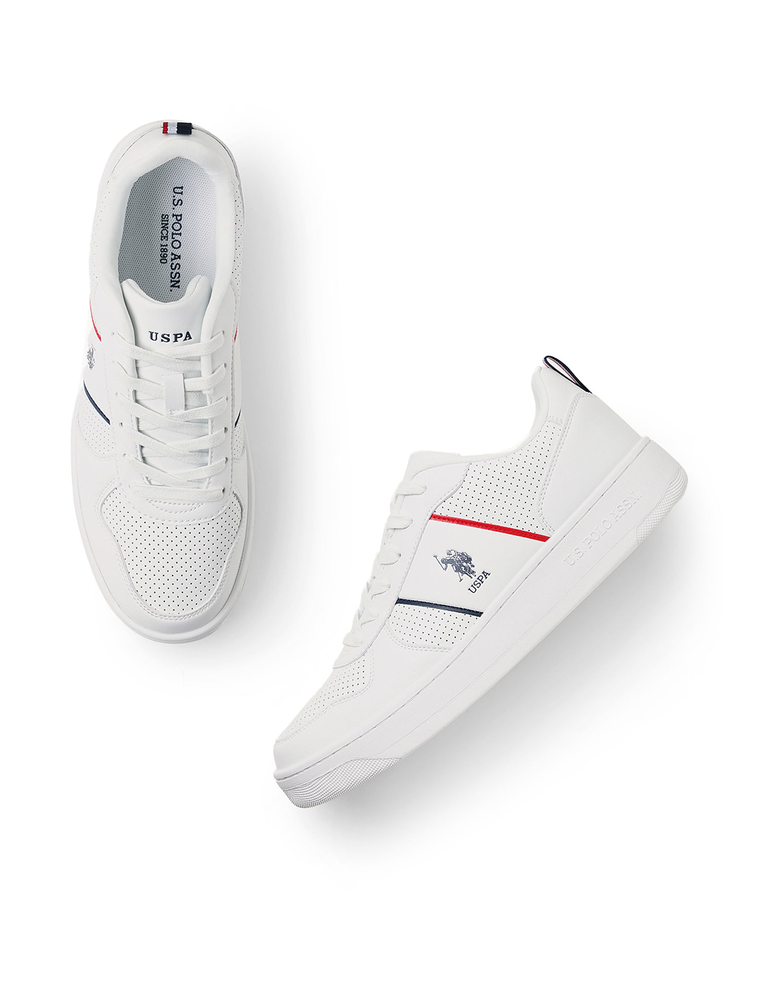 U.S. Polo Assn. Men Regino Off White Retro Court Sneakers