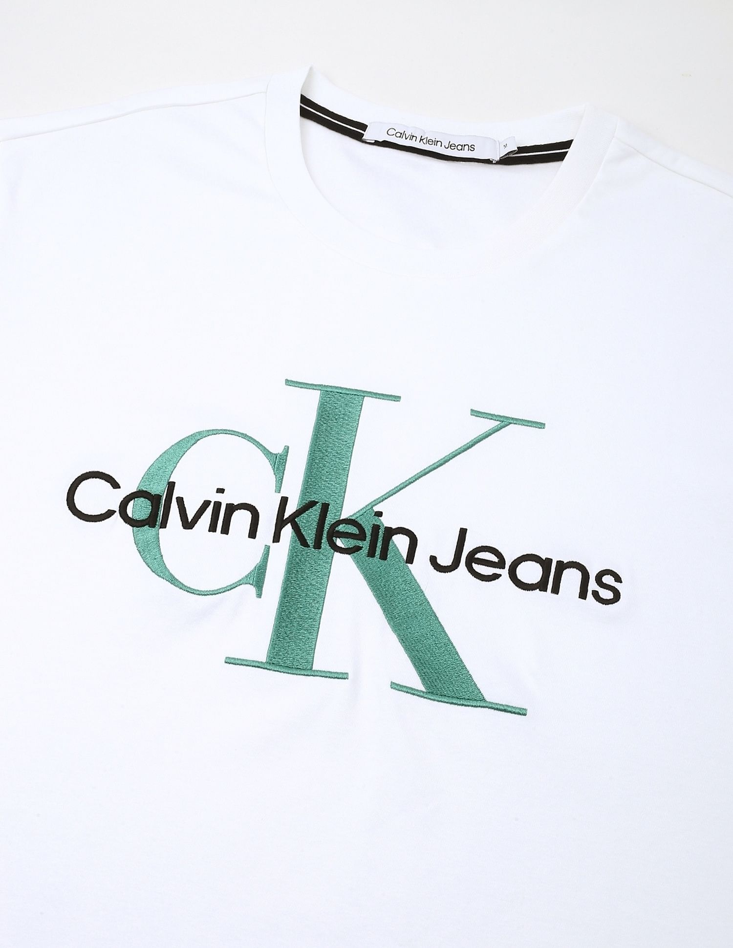 Calvin Klein Jeans Embroidered Logo Slim-Fit Cotton T Shirt