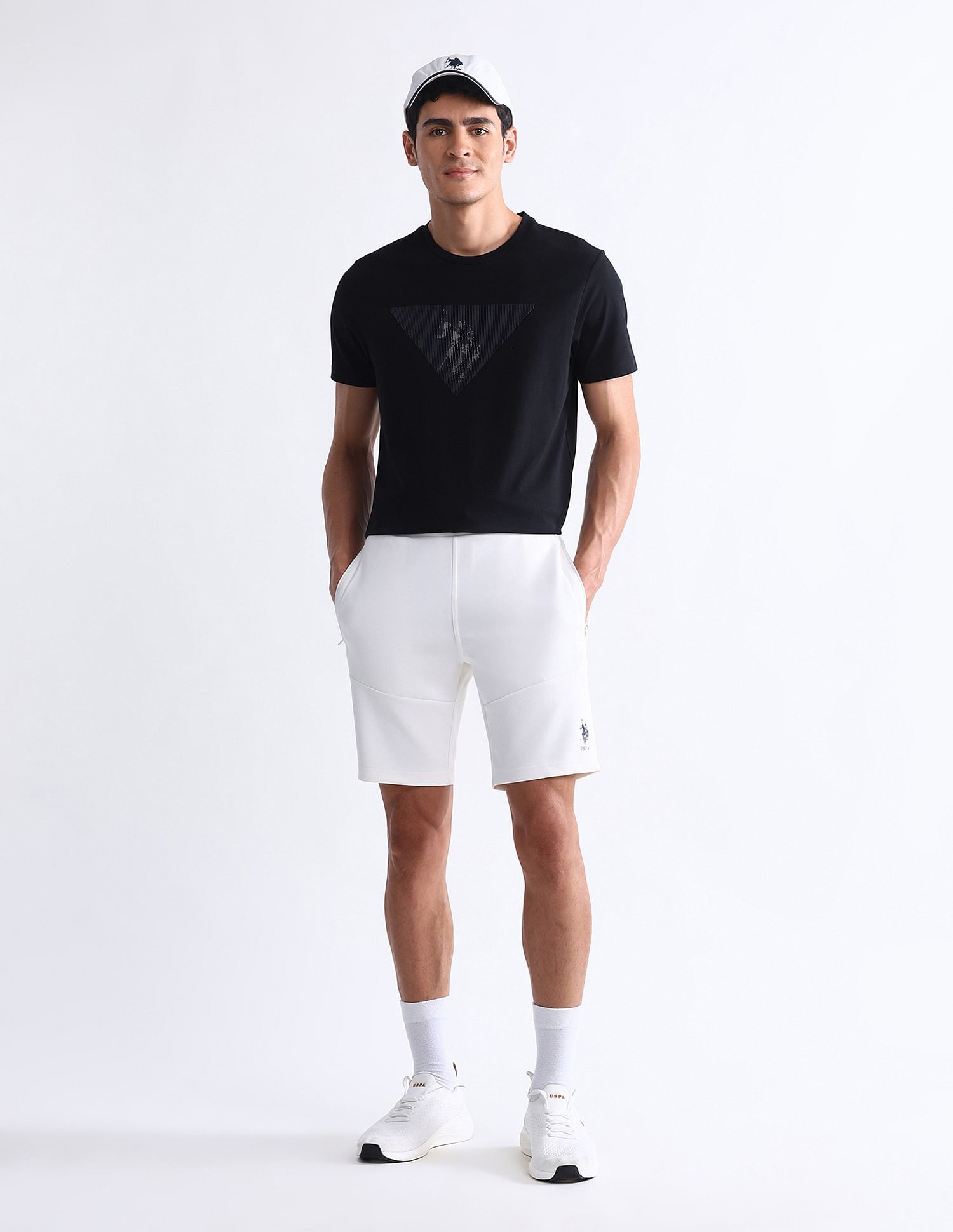 USPA Active Brand Printed Slim Fit T-Shirt