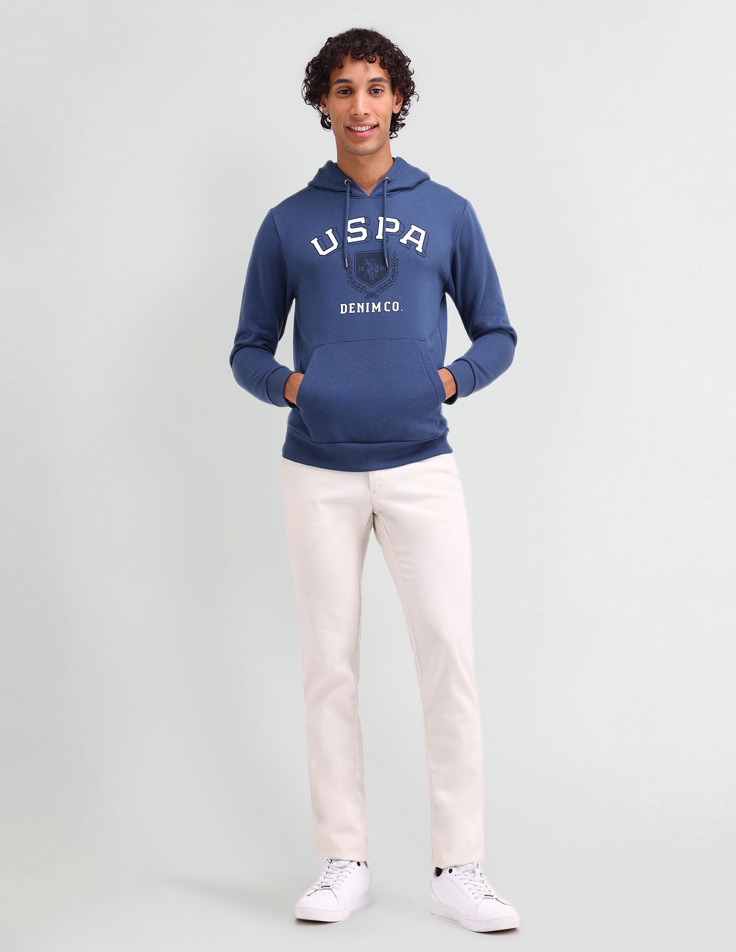 U.S. Polo Assn. Denim Co. Hooded Brand Printed Sweatshirt