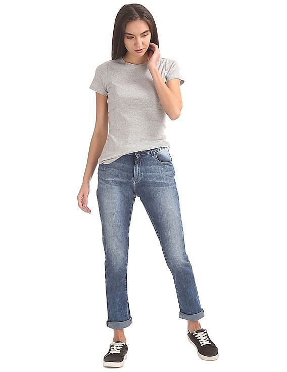 U.S. Polo Assn. Women Mid Rise Slim Fit Jeans