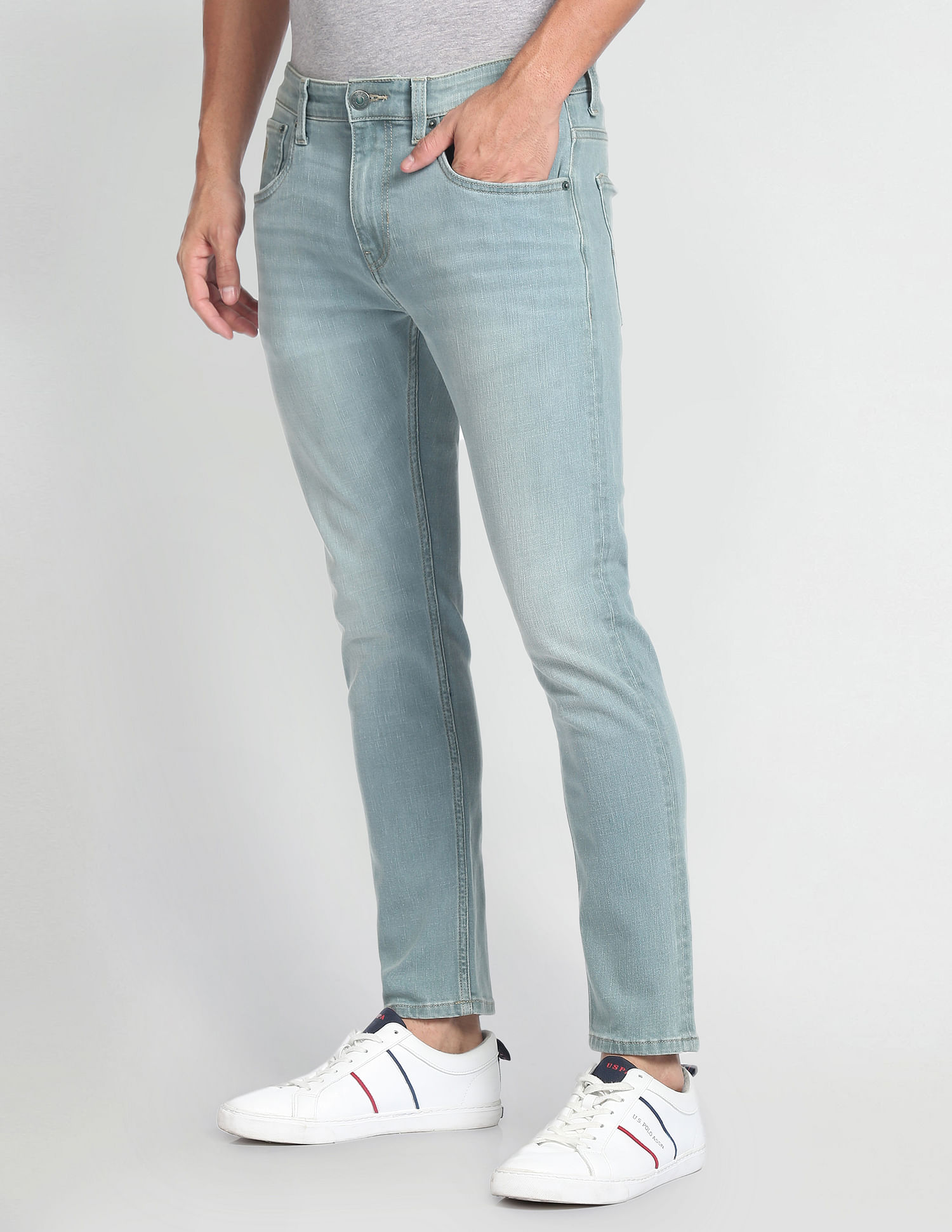 U.S. Polo Assn. Denim Co. Henry Cropped Fit Blue Jeans