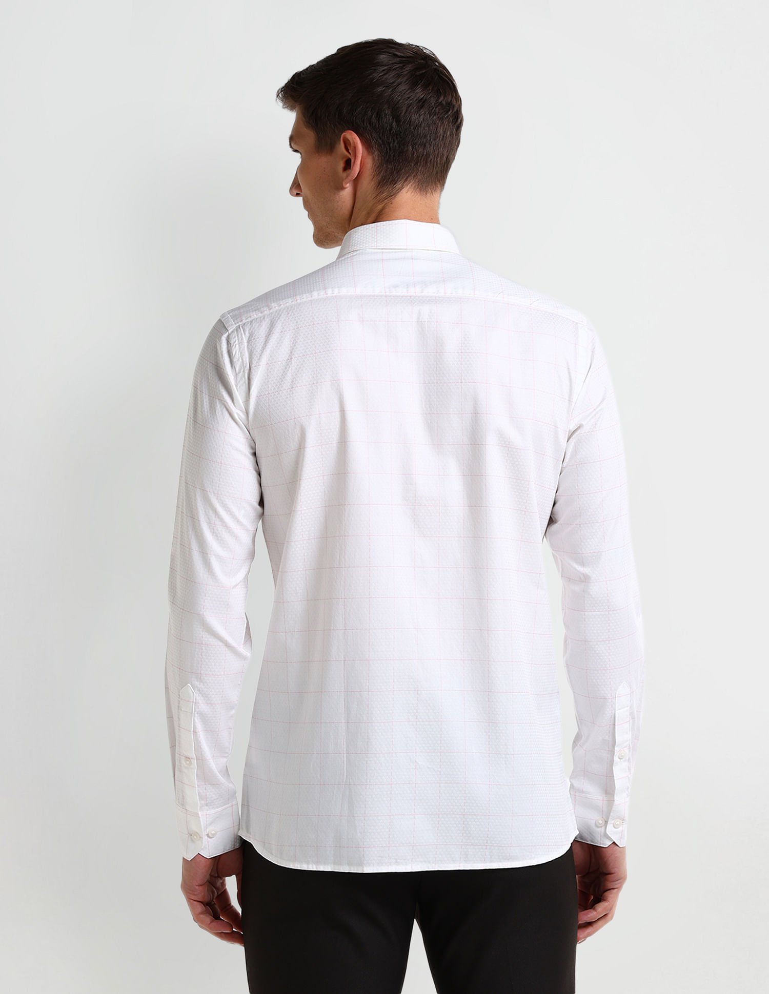 Arrow Manhattan Slim Windowpane Checked Shirt