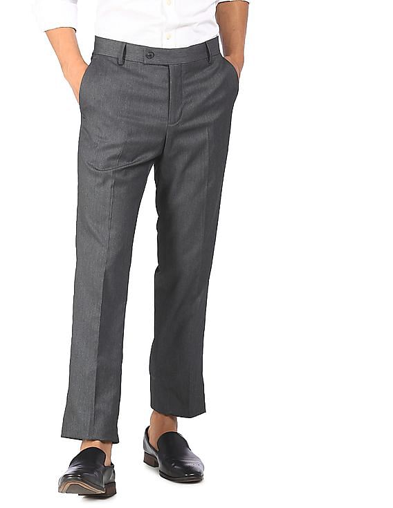 ARROW Men Textured Super Slim Fit Formal Trousers | Lifestyle Stores |  Sector 4C | Greater Noida