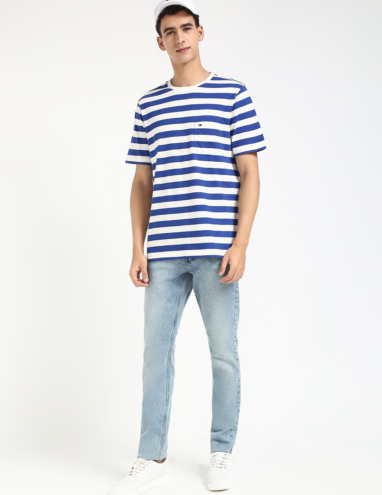 Tommy Hilfiger Striped Regular-Fit Cotton T-Shirt