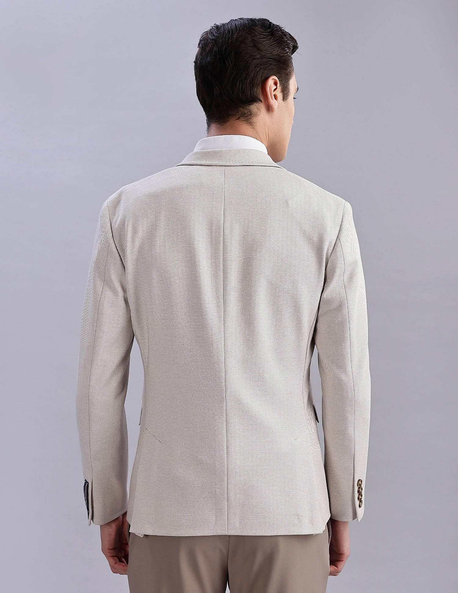 Tommy Hilfiger Checked Regular-Fit Polyester Single Breasted Blazer