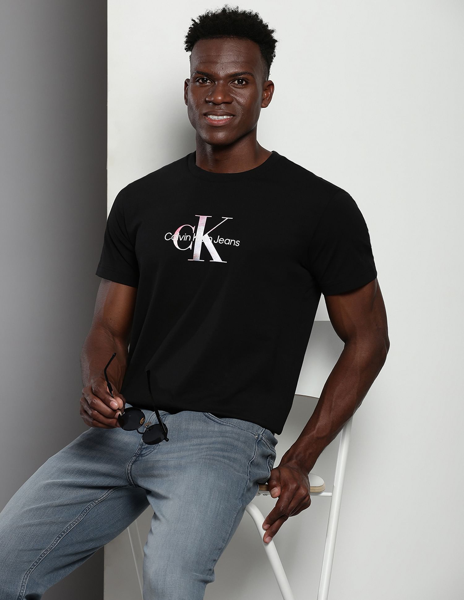 Buy Calvin Klein Diffused Monologo Regular Fit T Shirt NNNOW