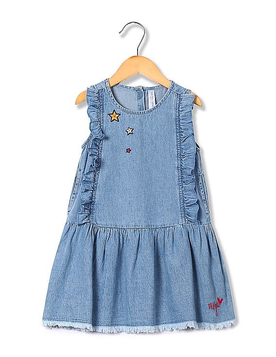 Baby Girls Casual Stylish Outfits Denim Short Coat Floral - Temu