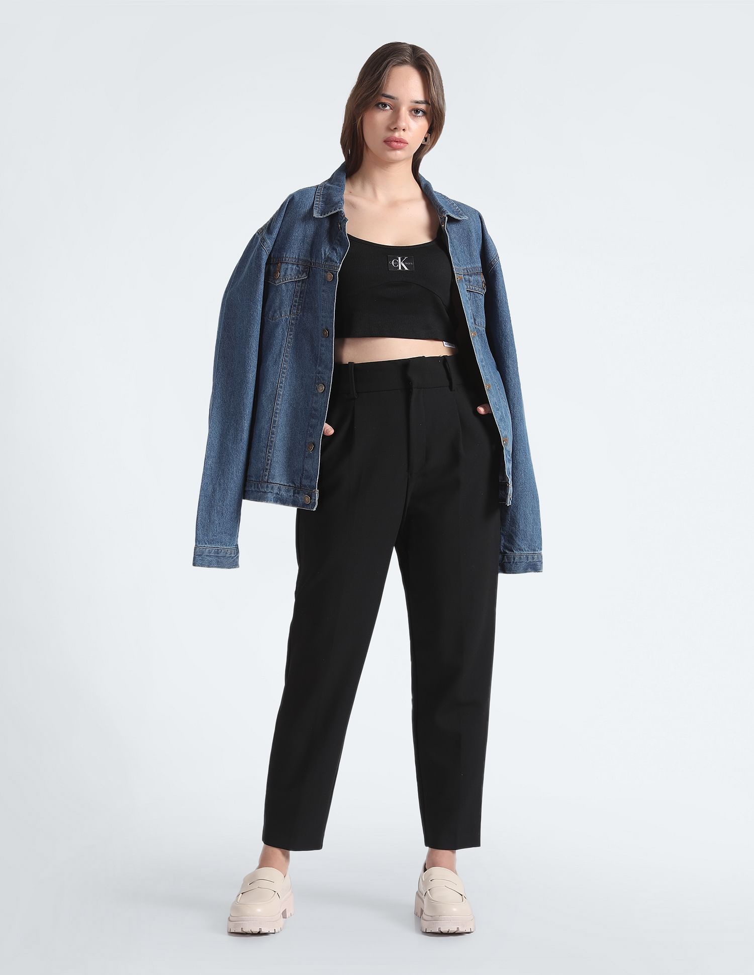 Calvin Klein Badge Ribbed Bralette Top