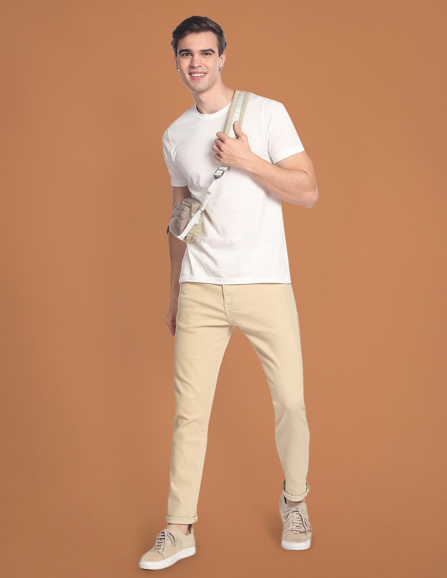 Flying Machine Slash Slim Tapered Clean Look Coloured Jeans