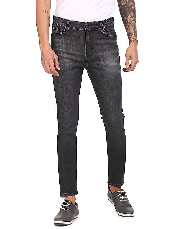 Tommy Hilfiger Men Black Simon Skinny Fit Dynamic Clean Look Jeans