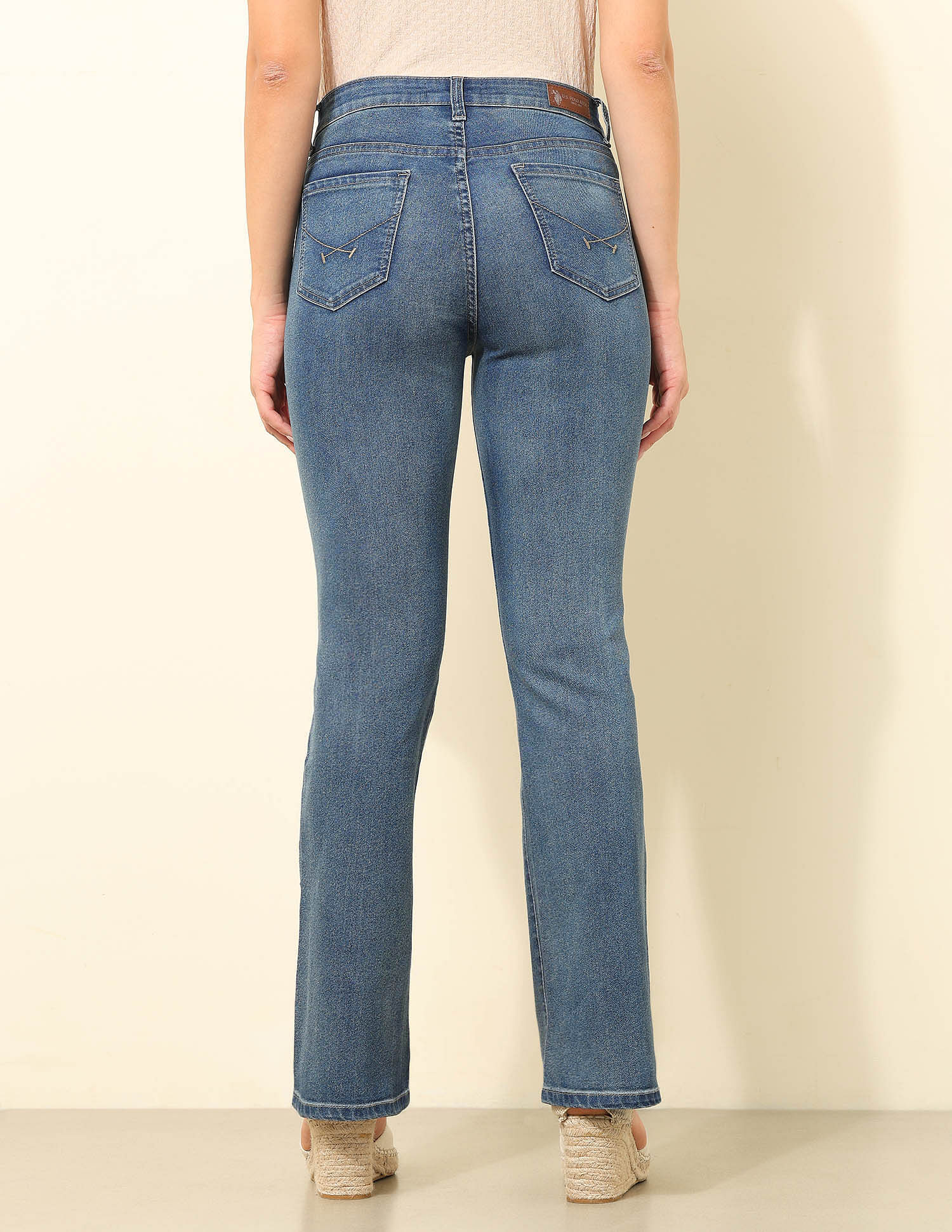 U.S. Polo Assn. Women Mid Rise Bootcut Jeans