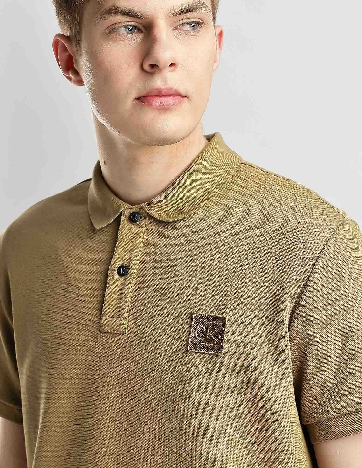 Calvin Klein Jeans Logo Regular Fit Cotton Polo Shirt