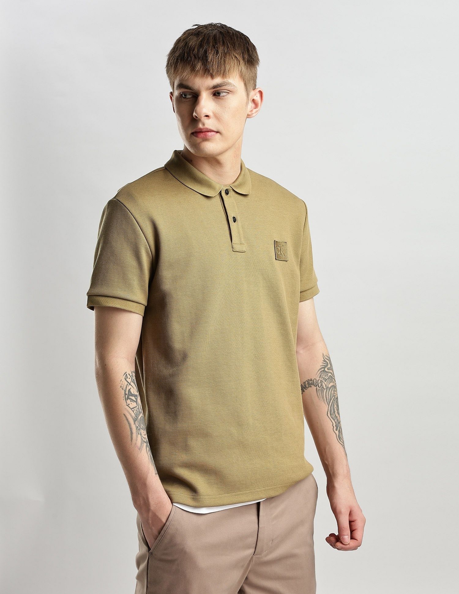 Calvin Klein Jeans Logo Regular Fit Cotton Polo Shirt