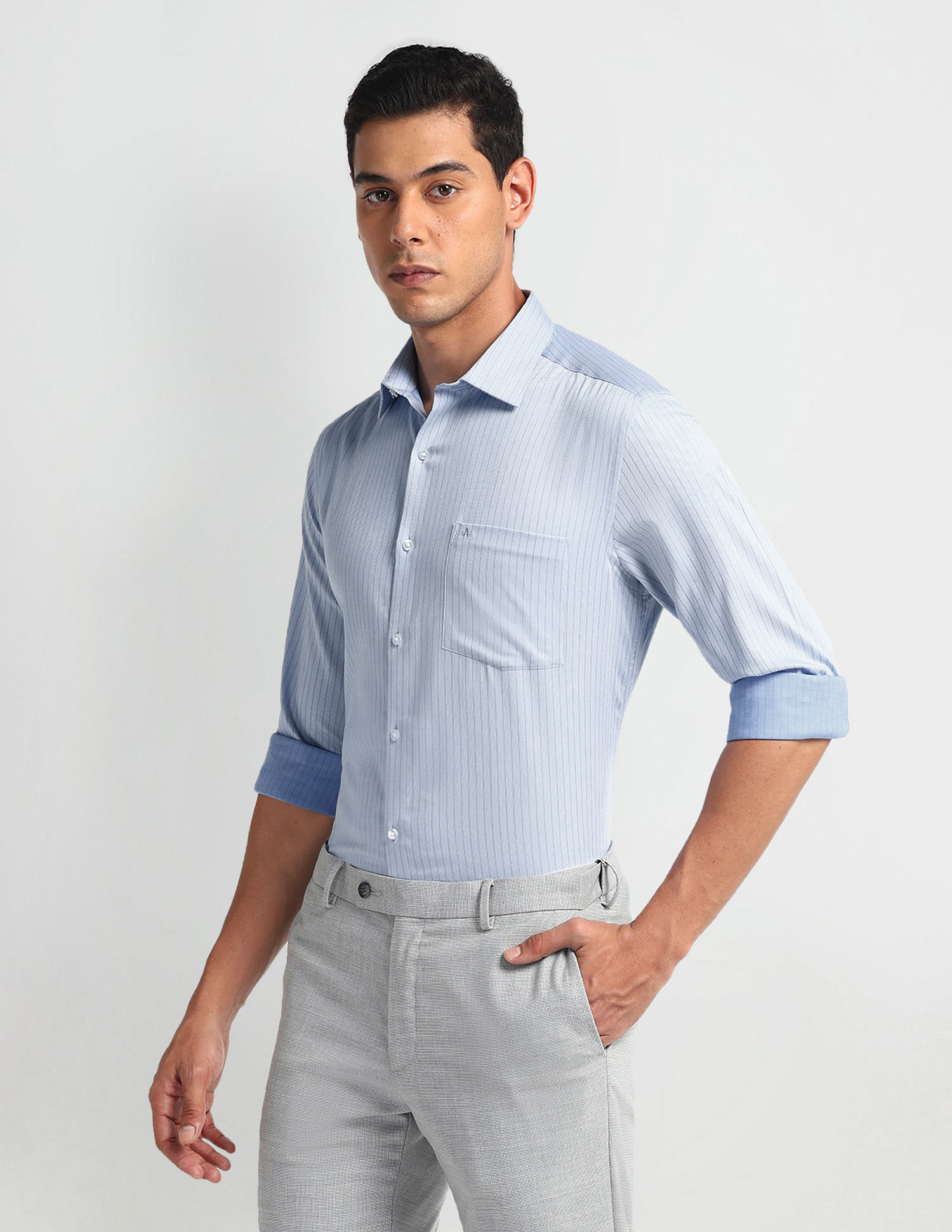 Arrow Vertical Stripe Pure Cotton Shirt