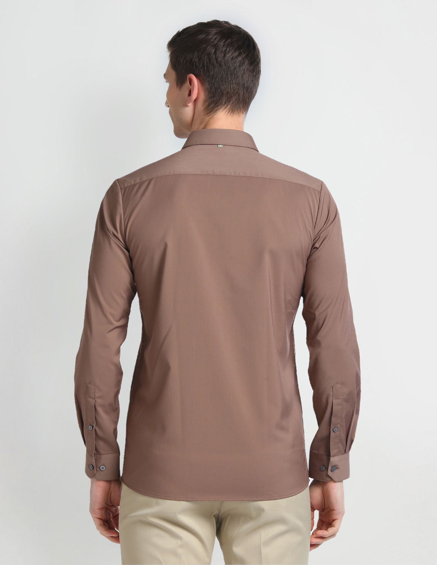 Arrow Newyork Brooklyn Super Slim Fit Solid Shirt