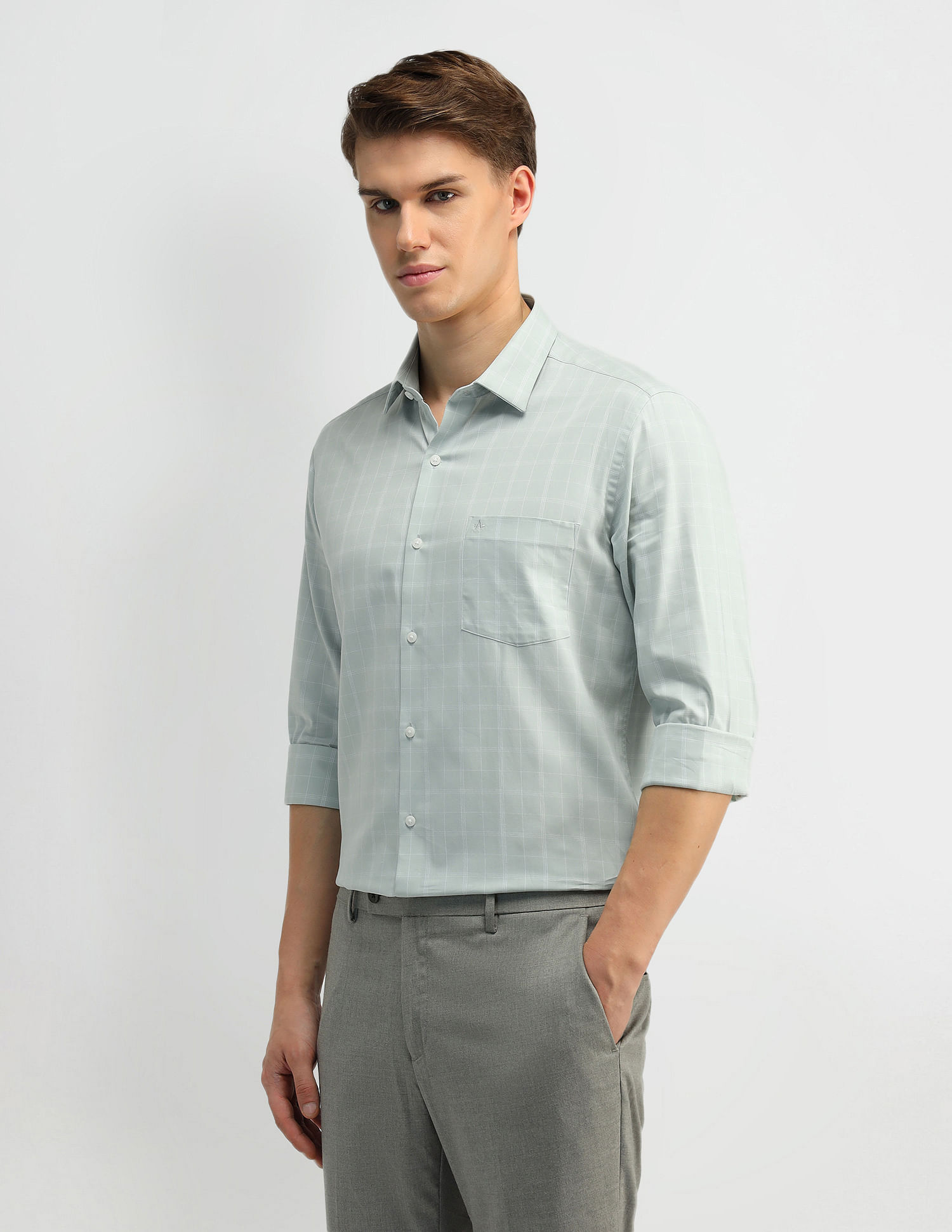 Arrow Tartan Check Twill Formal Shirt