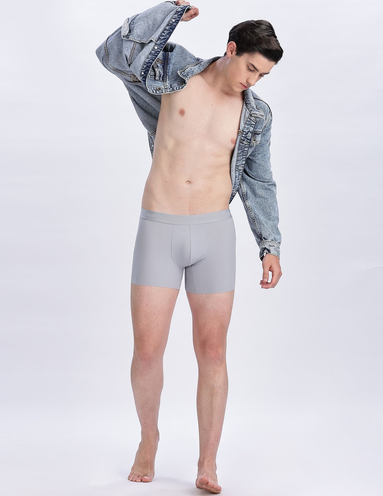 Calvin Klein Underwear Low Rise Solid Grey Trunks